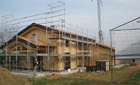 Abitazione in legno. Costruzione facciata Abitazione in legno.Costruzione facciata realizzata dall'architetto Barutta