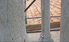 Restauro Chiese. Colonne esterne della chiesa di Levada Restauro Chiese. Colonne esterne  della chiesa di Levada realizzate dall'architetto Barutta
