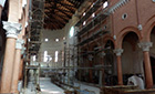 Restauro Chiese. Impalcature interne della chiesa di Levada Restauro Chiese. Impalcature interne della chiesa di Levada per la ristrutturazione realizzata dall'architetto Barutta