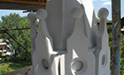 Restauro Chiese. Parte alta della guglia della chiesa di Levada Restauro Chiese. Parte alta della guglia della chiesa di Levada realizzata dall'architetto Barutta